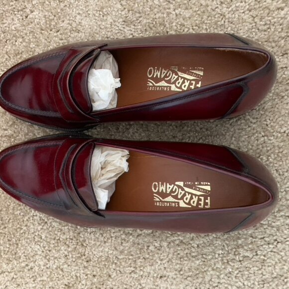 Salvatore Ferragamo Norway Bordeaux Calf Men\'s Size 11 main image 4